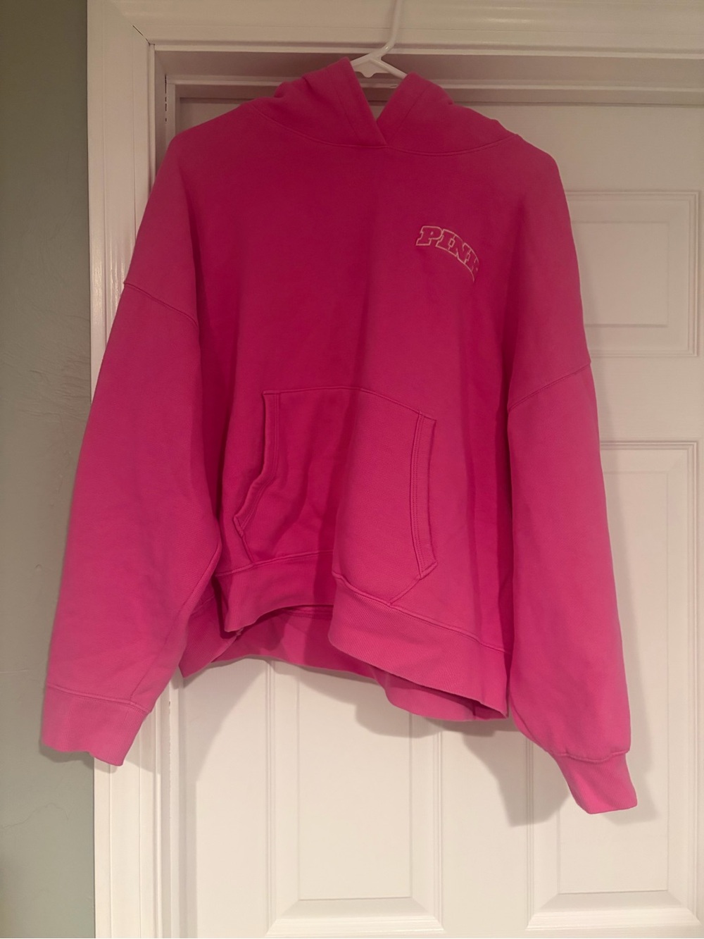 PINK Victoria's Secret Bright Pink Pullover Hoodie